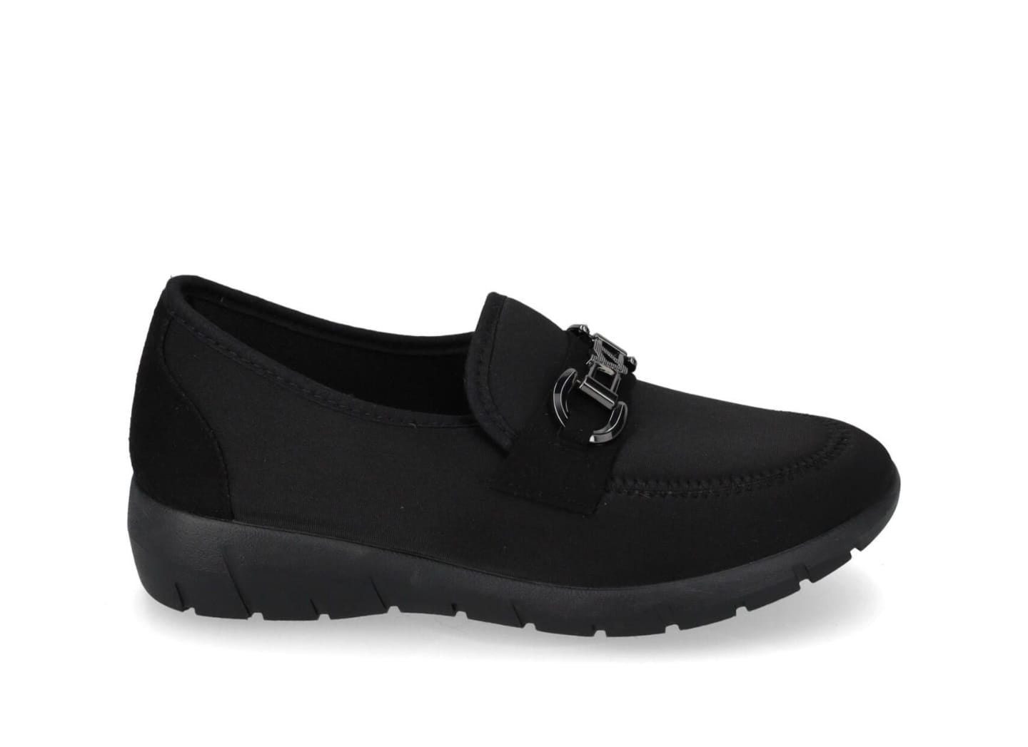 Valleverde – Scarpa Pantofola Donna in Tessuto Elasticizzato con Accessorio Decorativo, Ideale per Alluce Valgo