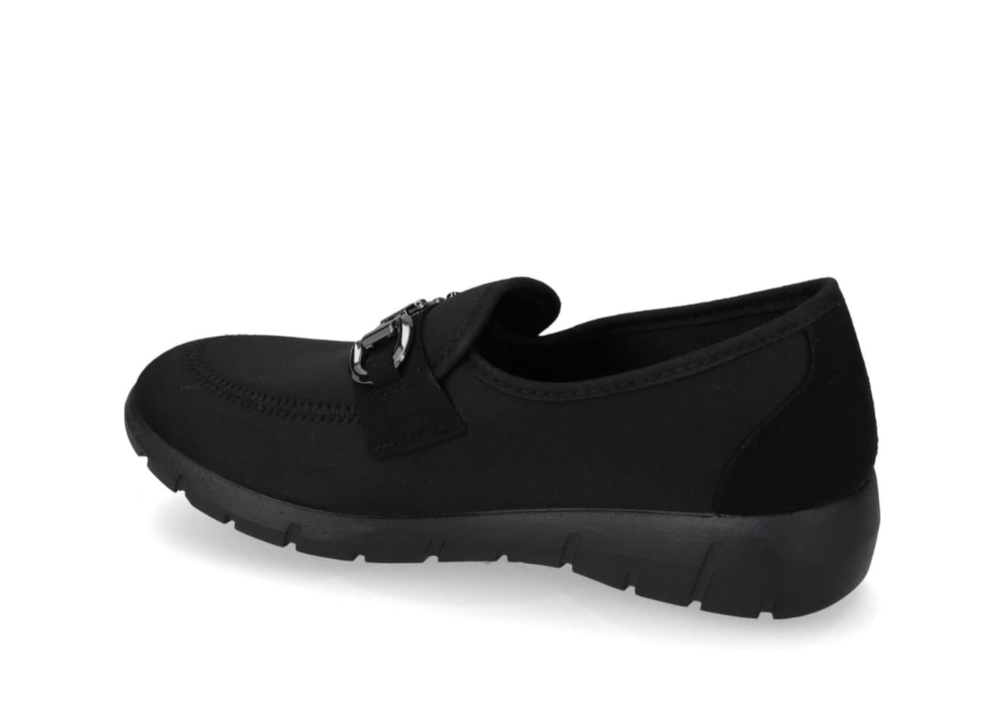 Valleverde – Scarpa Pantofola Donna in Tessuto Elasticizzato con Accessorio Decorativo, Ideale per Alluce Valgo