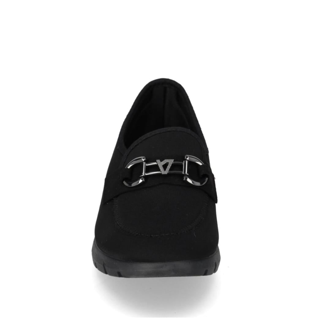 Valleverde – Scarpa Pantofola Donna in Tessuto Elasticizzato con Accessorio Decorativo, Ideale per Alluce Valgo