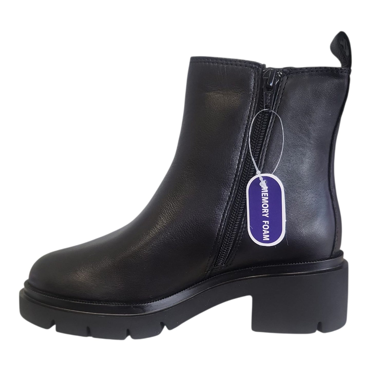 Melluso K55517 – Stivaletto Donna in Vera Pelle Nera con Plantare Memory Foam