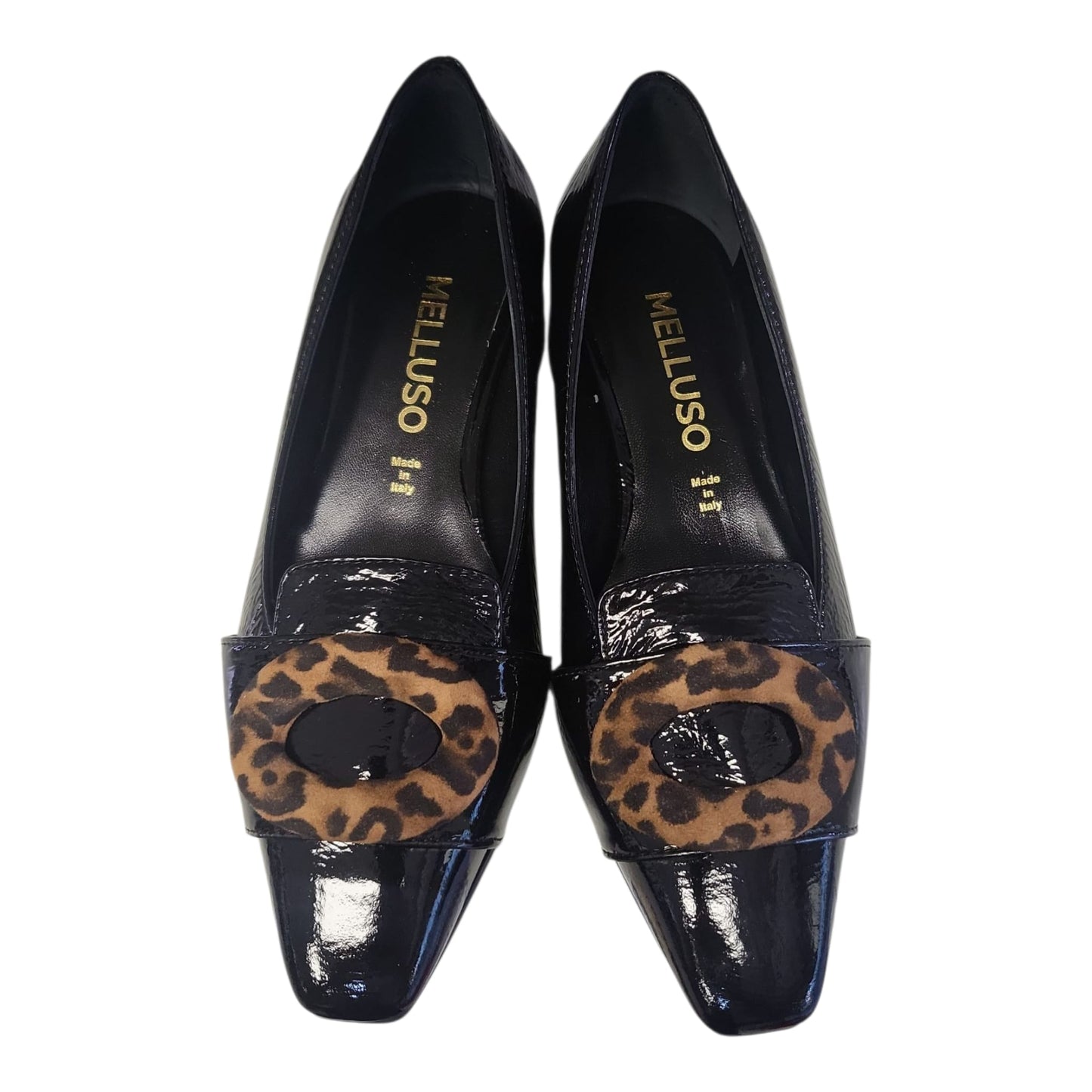 Melluso V5351 – Decolleté in naplak con accessorio leopardato