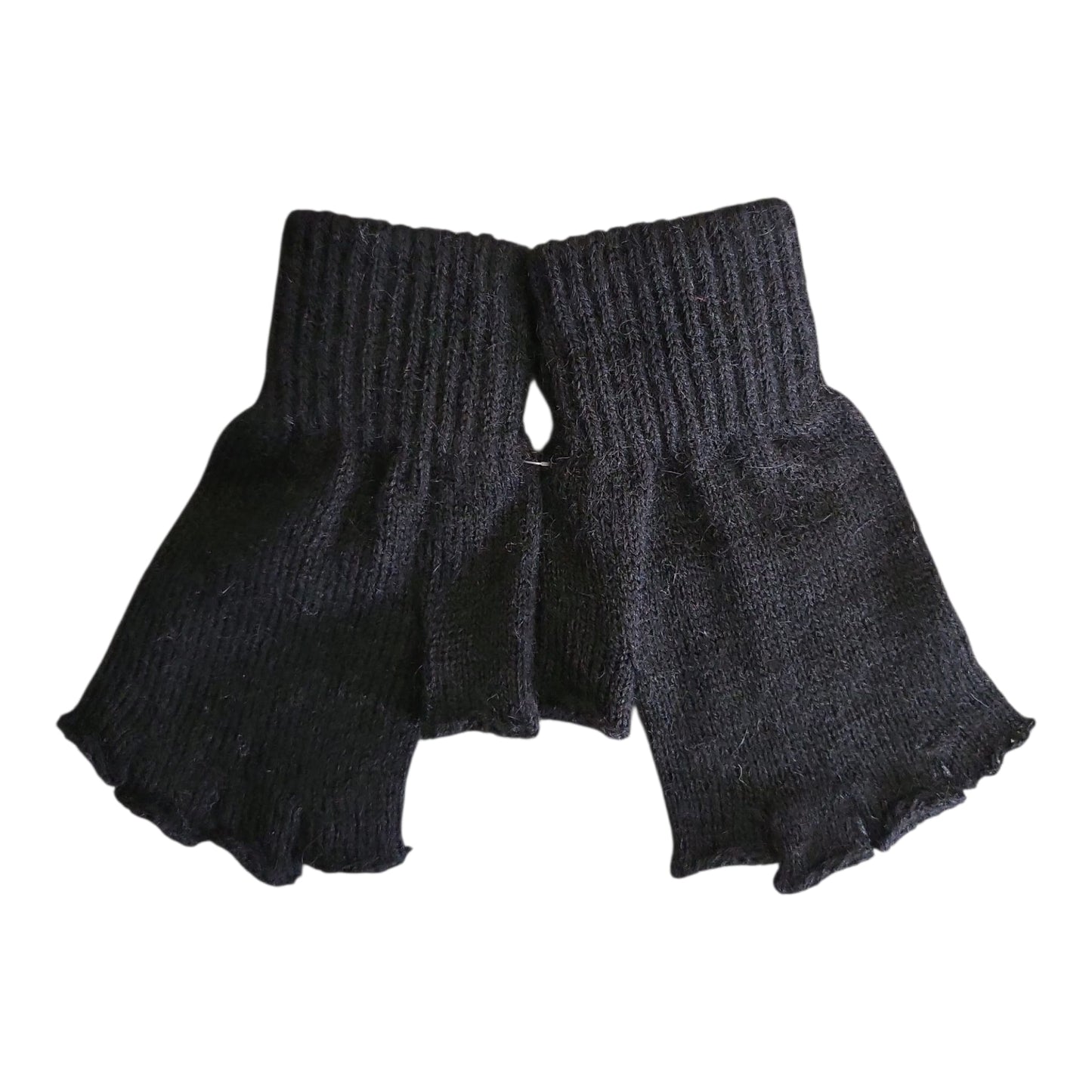 Guanti senza dita in lana neri – Cod. 3238