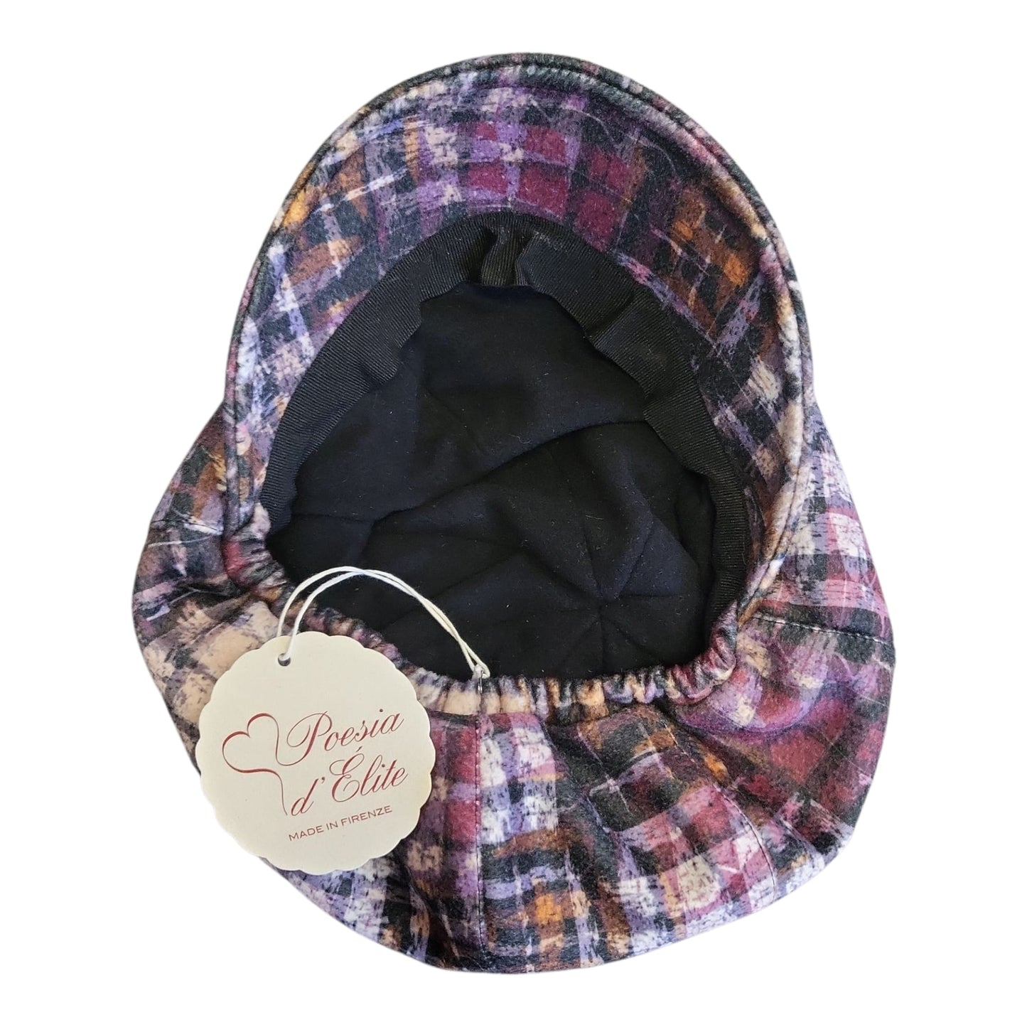 Cappellino Poesia d’Elitè 4381 viola in viscosa foderato in pile