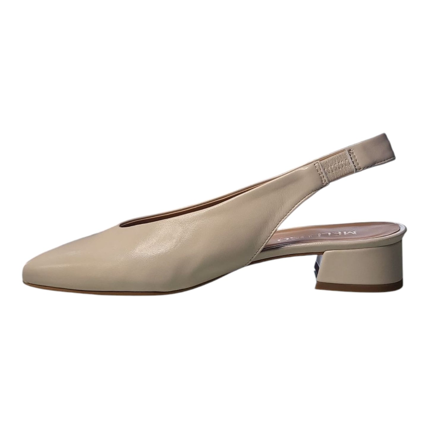 Melluso slingback donna con cinturino in pelle milk D156Z