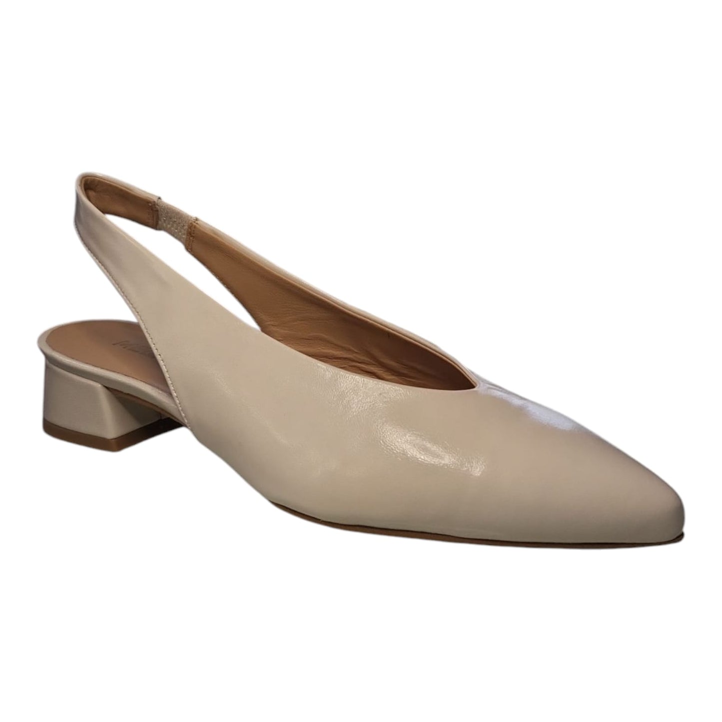 Melluso slingback donna con cinturino in pelle milk D156Z