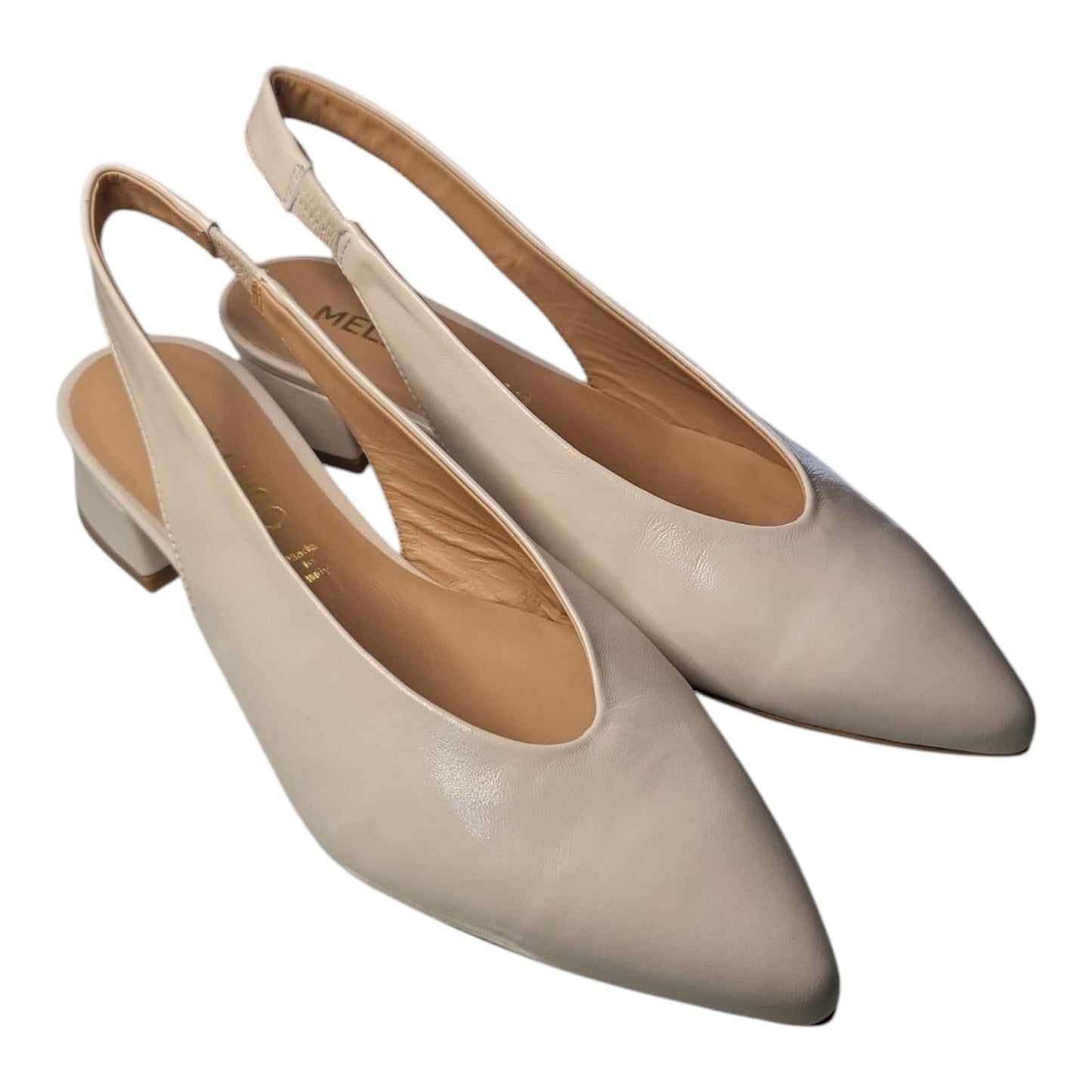 Melluso slingback donna con cinturino in pelle milk D156Z