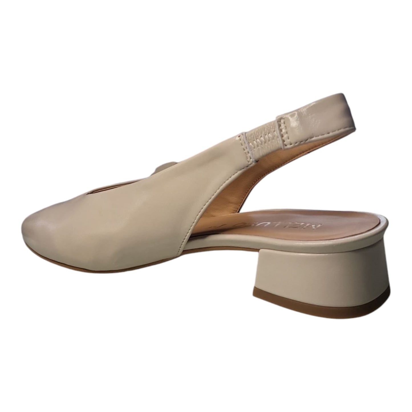 Melluso slingback donna con cinturino in pelle milk D156Z