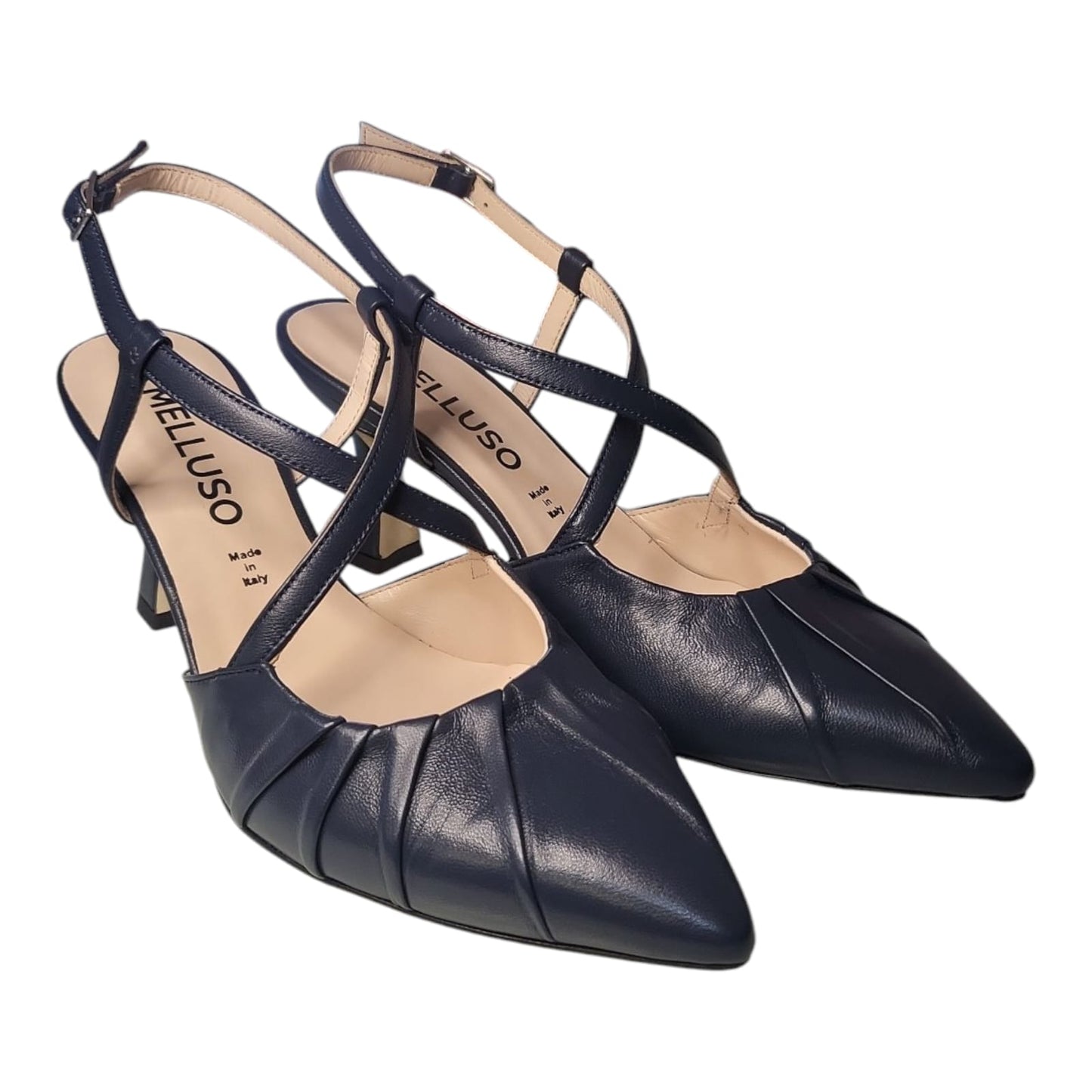 Melluso Décolleté-slingback in nappetta blu E1678Z