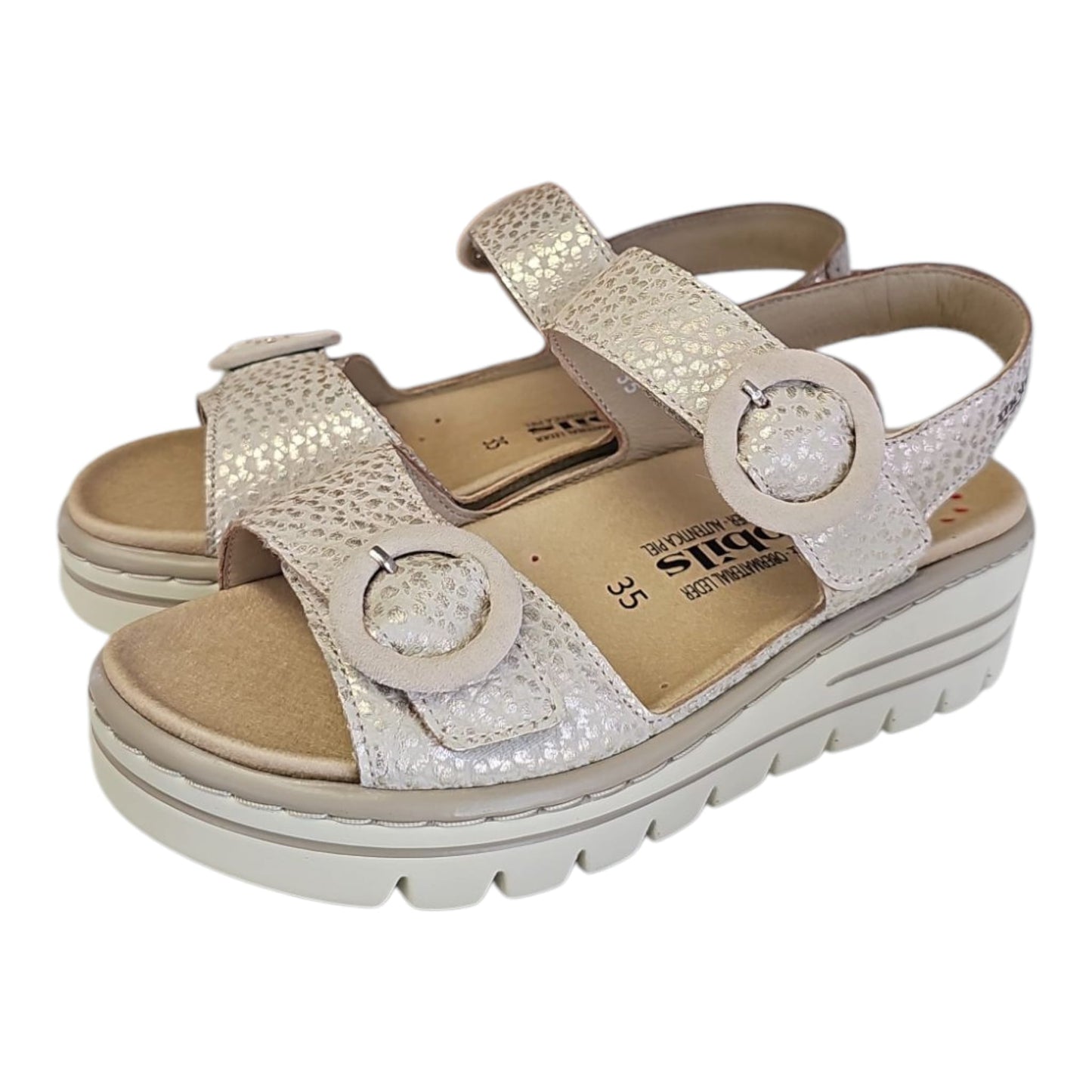 Mephisto Sandalo doppio strappo Mobils CLARA Regina 21912 Light Sand