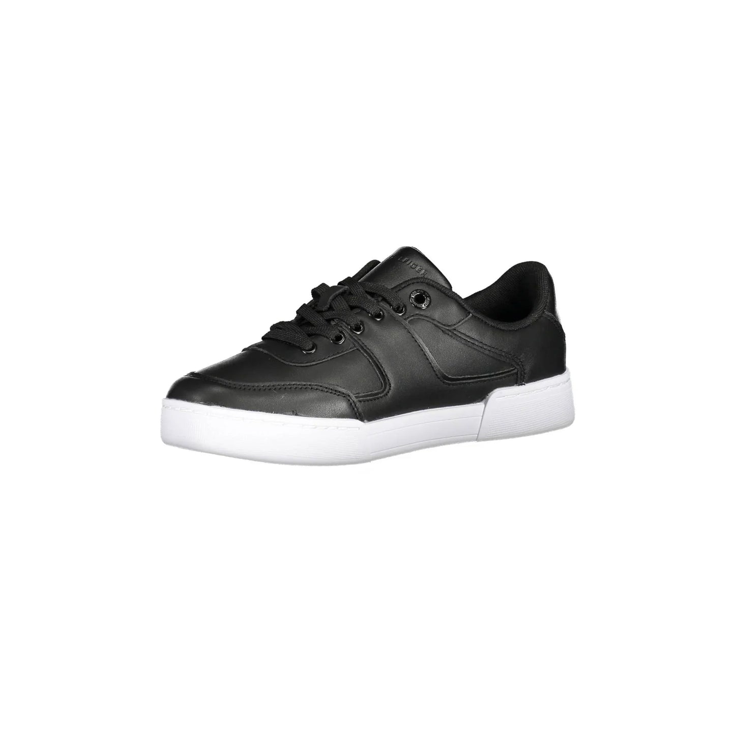 TOMMY HILFIGER Scarpe Sneakers Donna Nera con Lacci e Logo