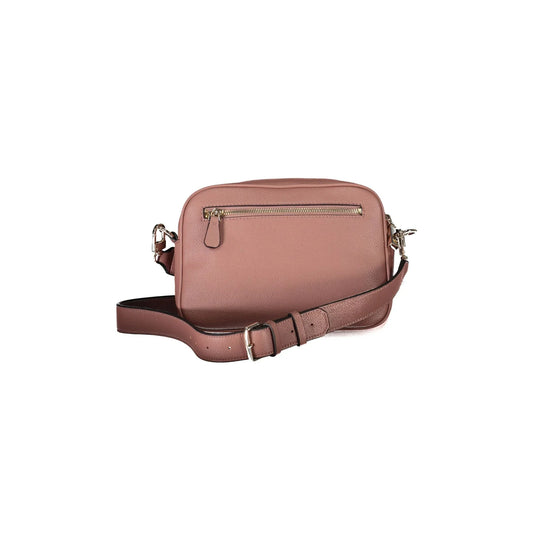 GUESS JEANS Borsa Donna a Tracolla Rosa con Chiusura Zip