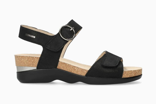 Mephisto Oriana Sandalo Donna – Doppio Strappo, Zeppa Sughero, Ultra Leggero