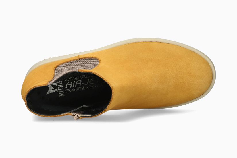 Mephisto BIONDA – Stivaletto donna in nabuk GIALLO con fodera calda e plantare estraibile