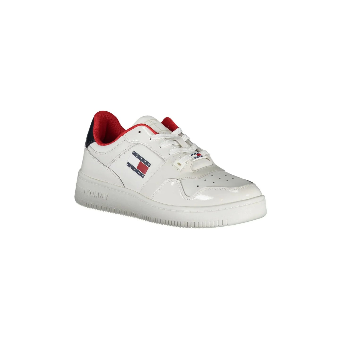 TOMMY HILFIGER Scarpe Sneakers Donna Bianche con Lacci e Logo