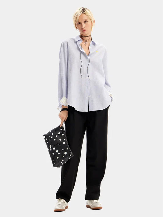 DESIGUAL Borsa Donna Nera a Mano Pois con Tracolla e Catena