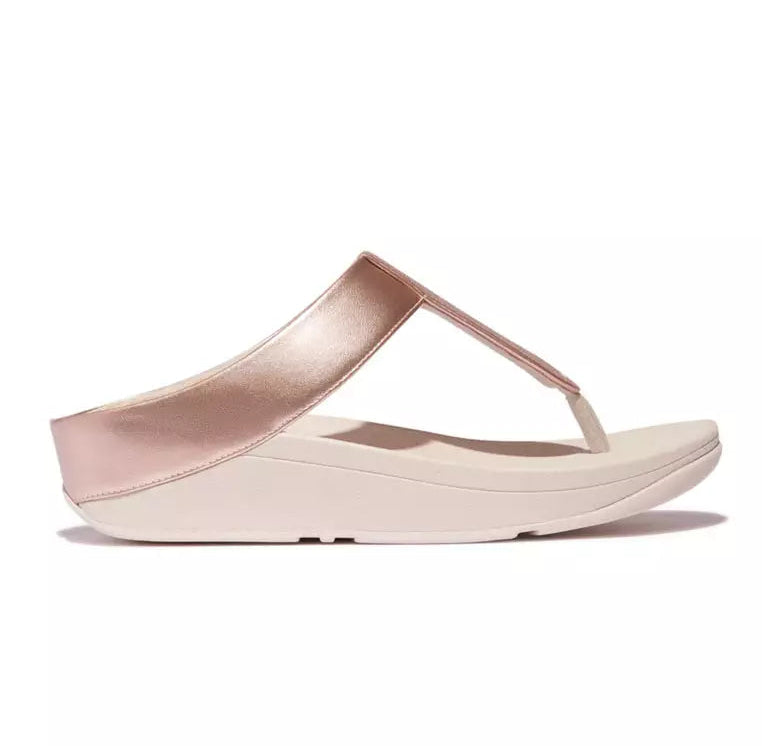 Fitflop Fino ciabatta Glitterdust Metallic Toe-Post nude rose