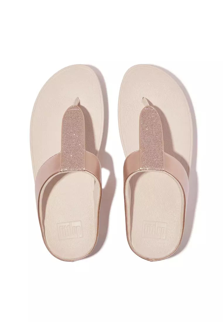 Fitflop Fino ciabatta Glitterdust Metallic Toe-Post nude rose