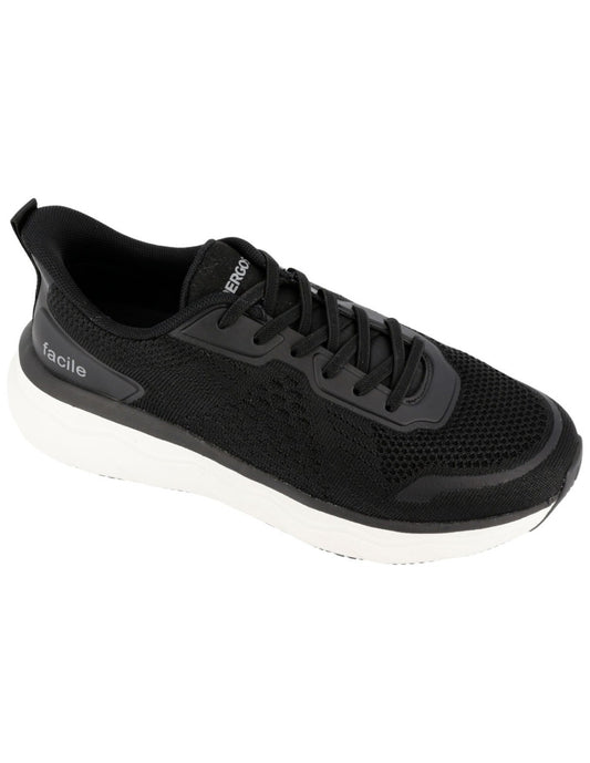 Hergos H3840 – Sneaker Comfort Ultraleggera con Plantare Estraibile | Nero