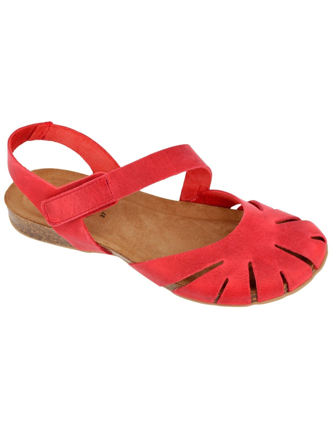 Sandali Donna Sabatini Sprinter Rosso – Pelle Nabuk con Taglio a Ventaglio e Velcro