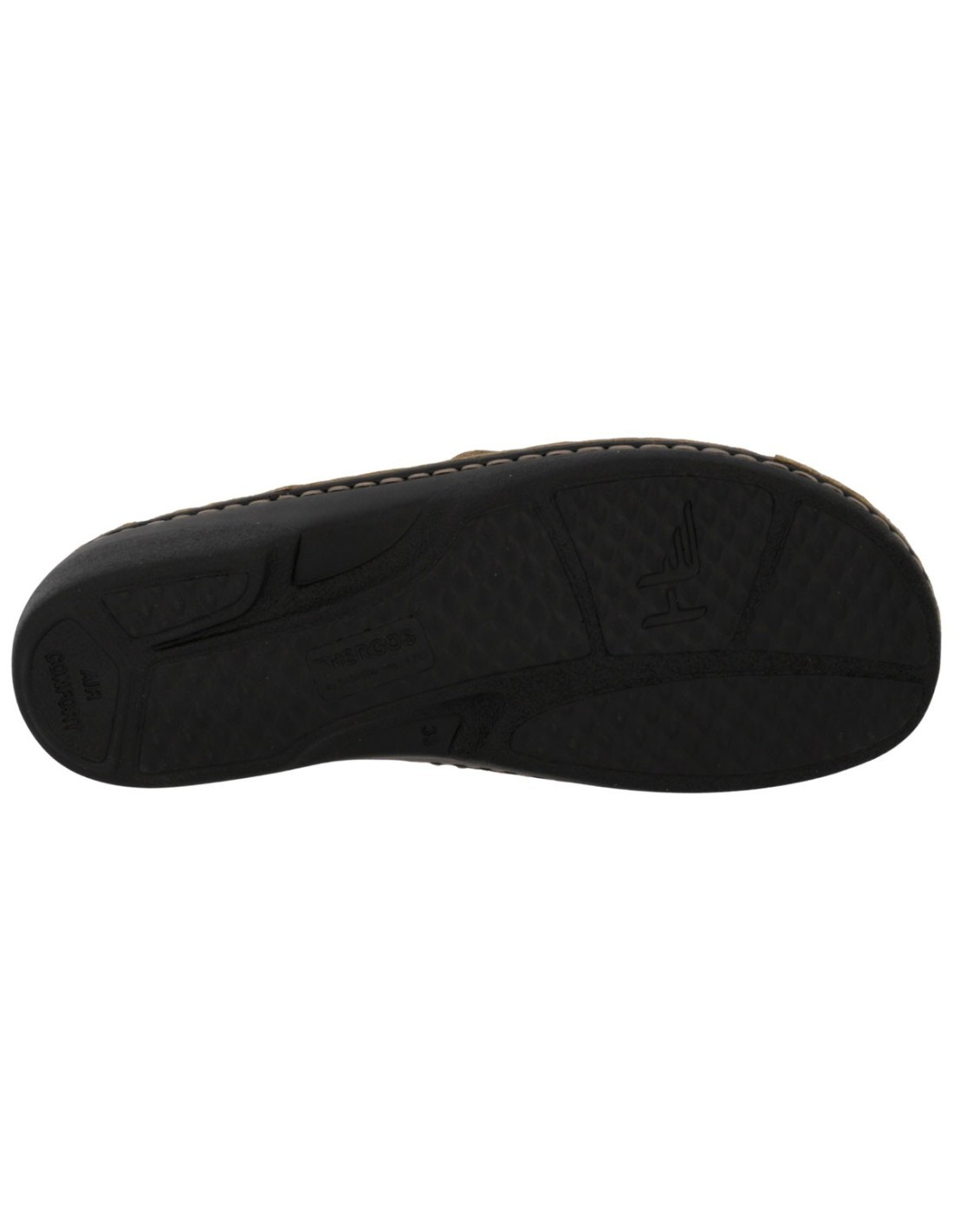 Ciabatta Hergos in pelle con doppia fascia regolabile e plantare estraibile - Sirio Beige