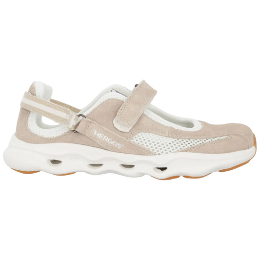 Scarpa Donna Hergos Olympia – Linea TECNA | Camoscio e Rete Sabbia/Beige