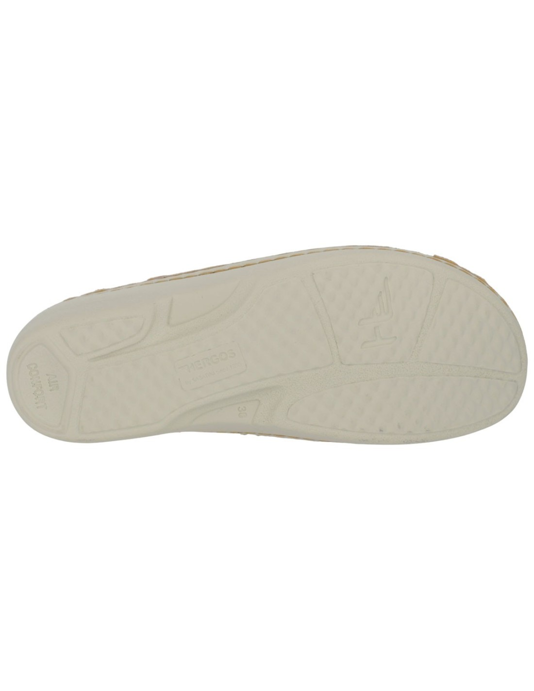 Ciabatta Hergos Donna Doppia Fascia Velcro Caraibi Latte