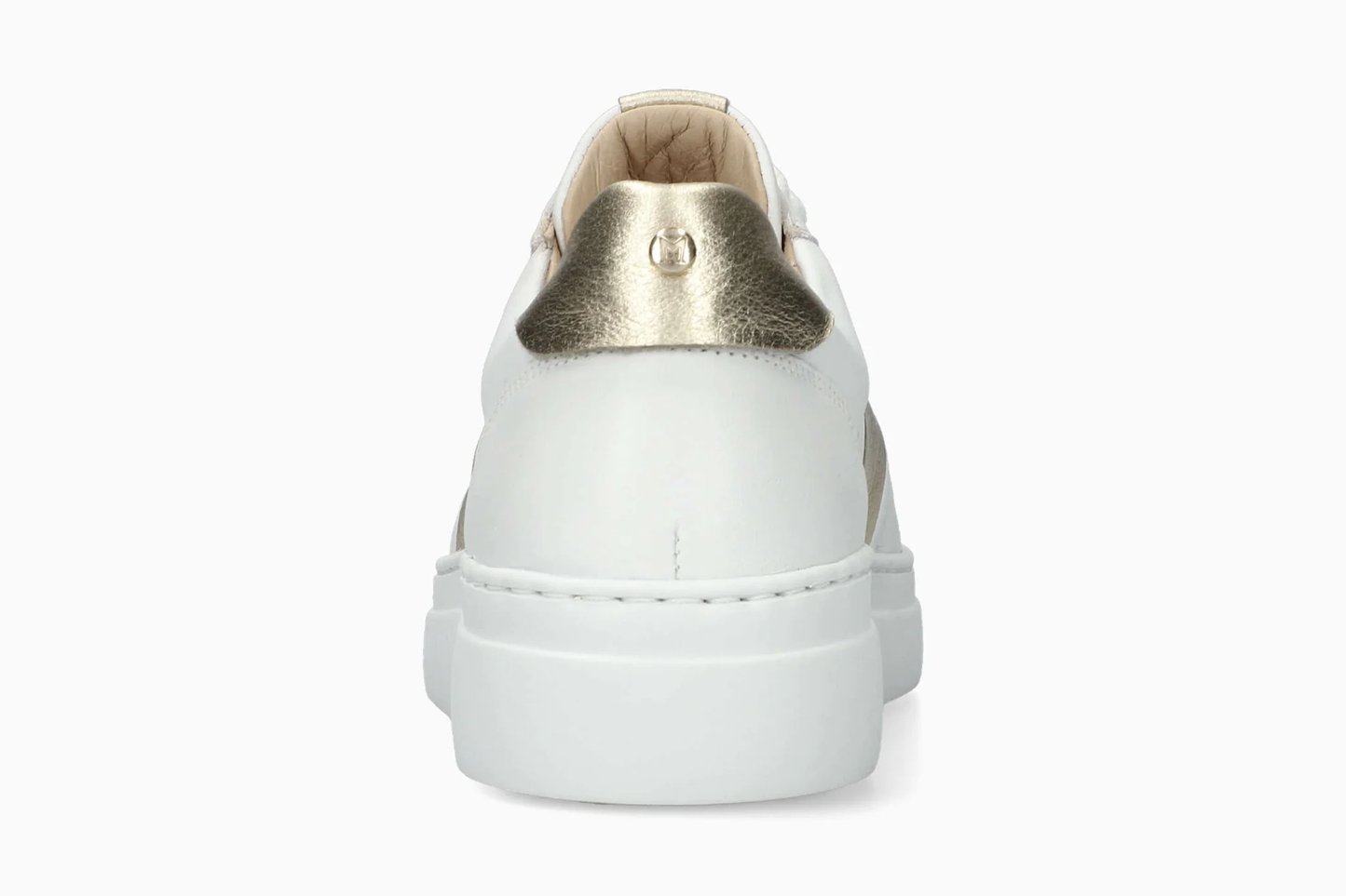 Mephisto Dayana – Sneaker Donna in Pelle Bianca con Dettagli Oro e Plantare Estraibile
