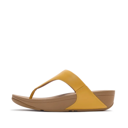 Infradito Donna FitFlop Lulu Leather Toepost - Yellow