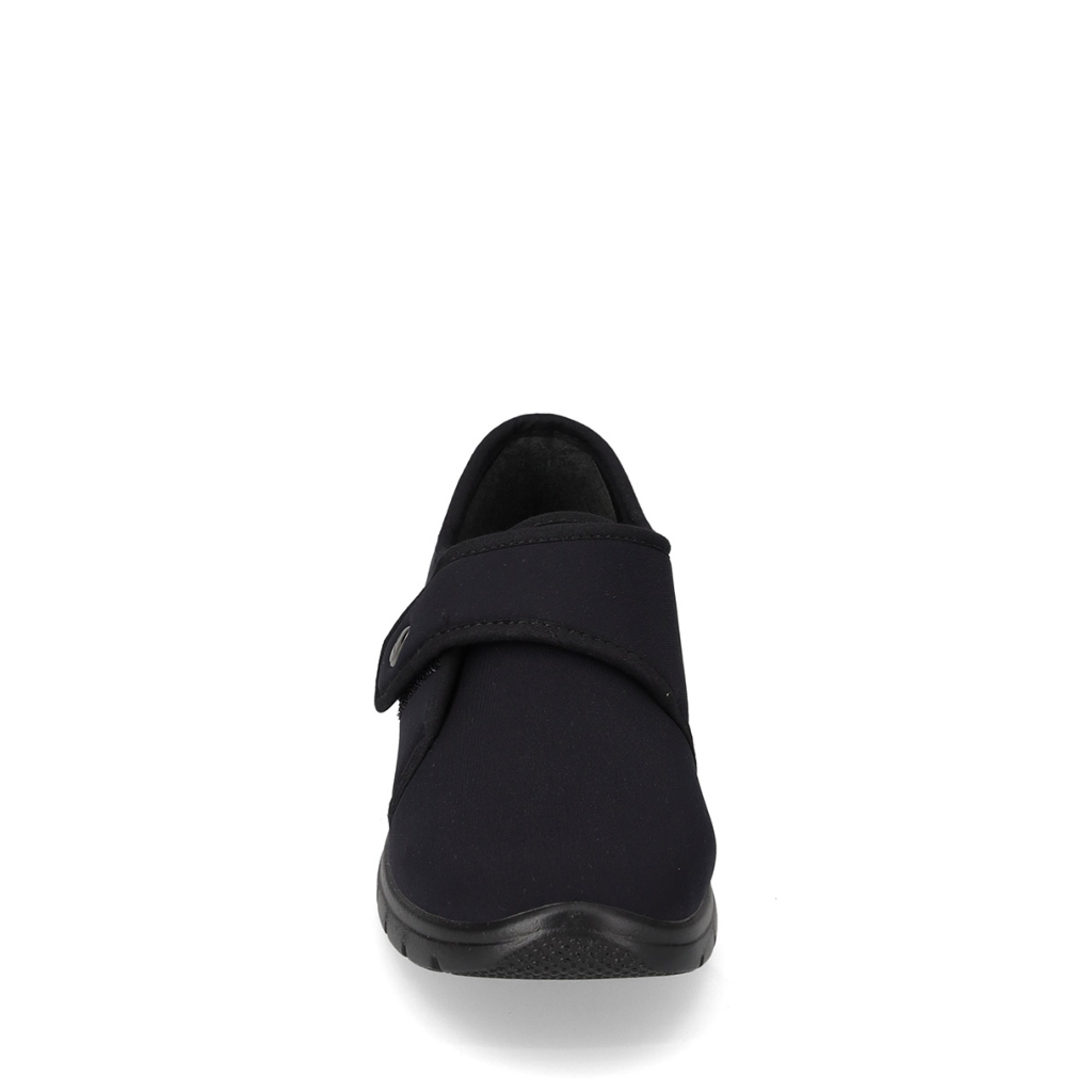 Pantofola Donna Valleverde con Strappo – Tessuto Elasticizzato 25351 Nero