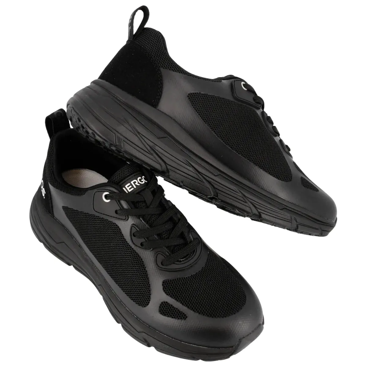 Sneaker Donna Hergos Hong Kong – Ultraleggera Tessuto Nero | Suola Ergonomica