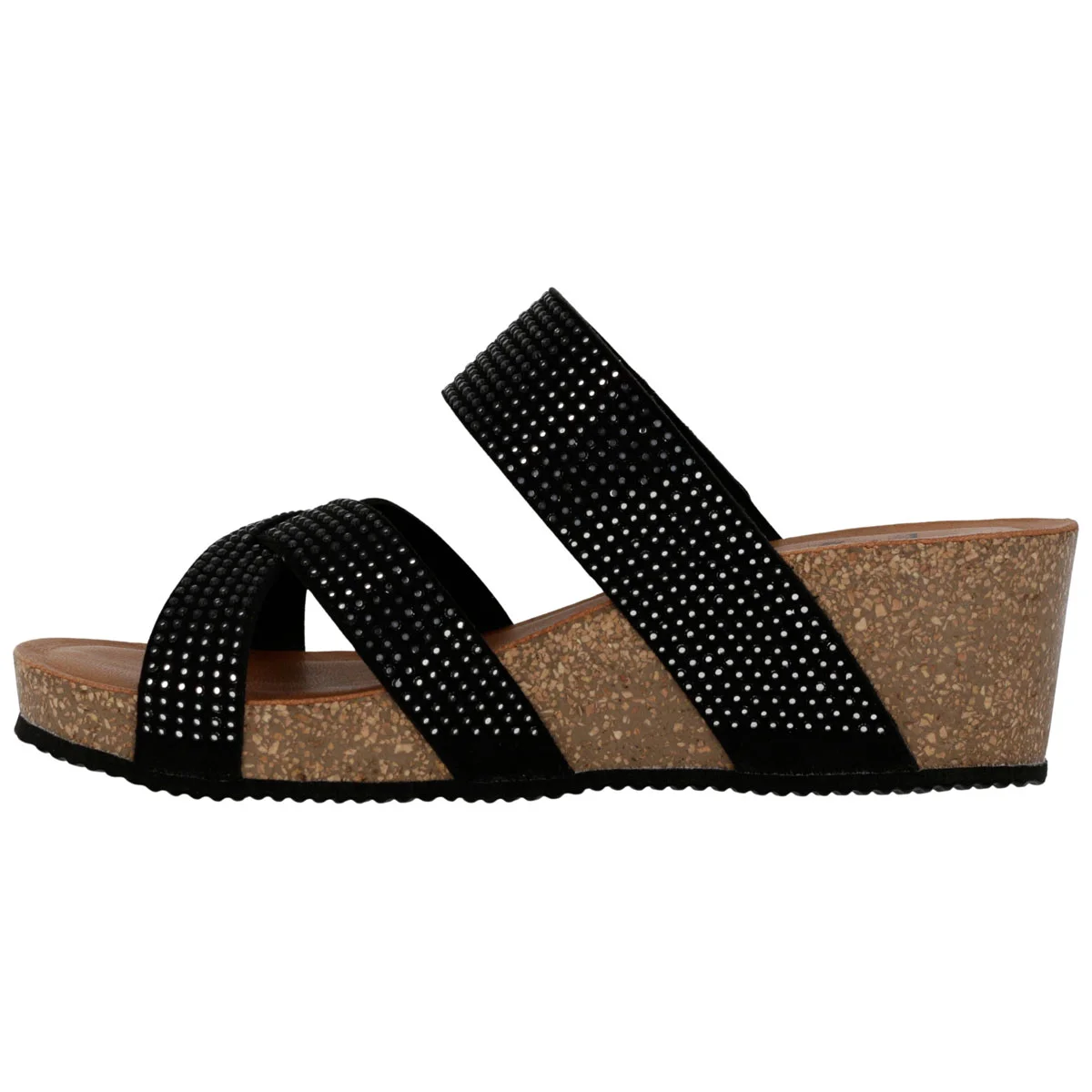 Ciabatta Sabatini Diamond 4360 Nero – vista laterale profilo su sfondo bianco