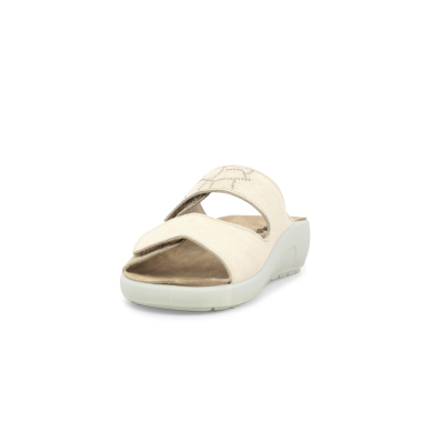 Ciabatta Melluso Donna Due Fasce Velcro beige