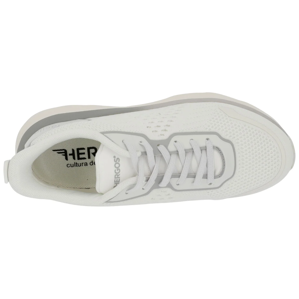 Hergos H3840 – Sneaker Comfort Ultraleggera con Plantare Estraibile | Bianco