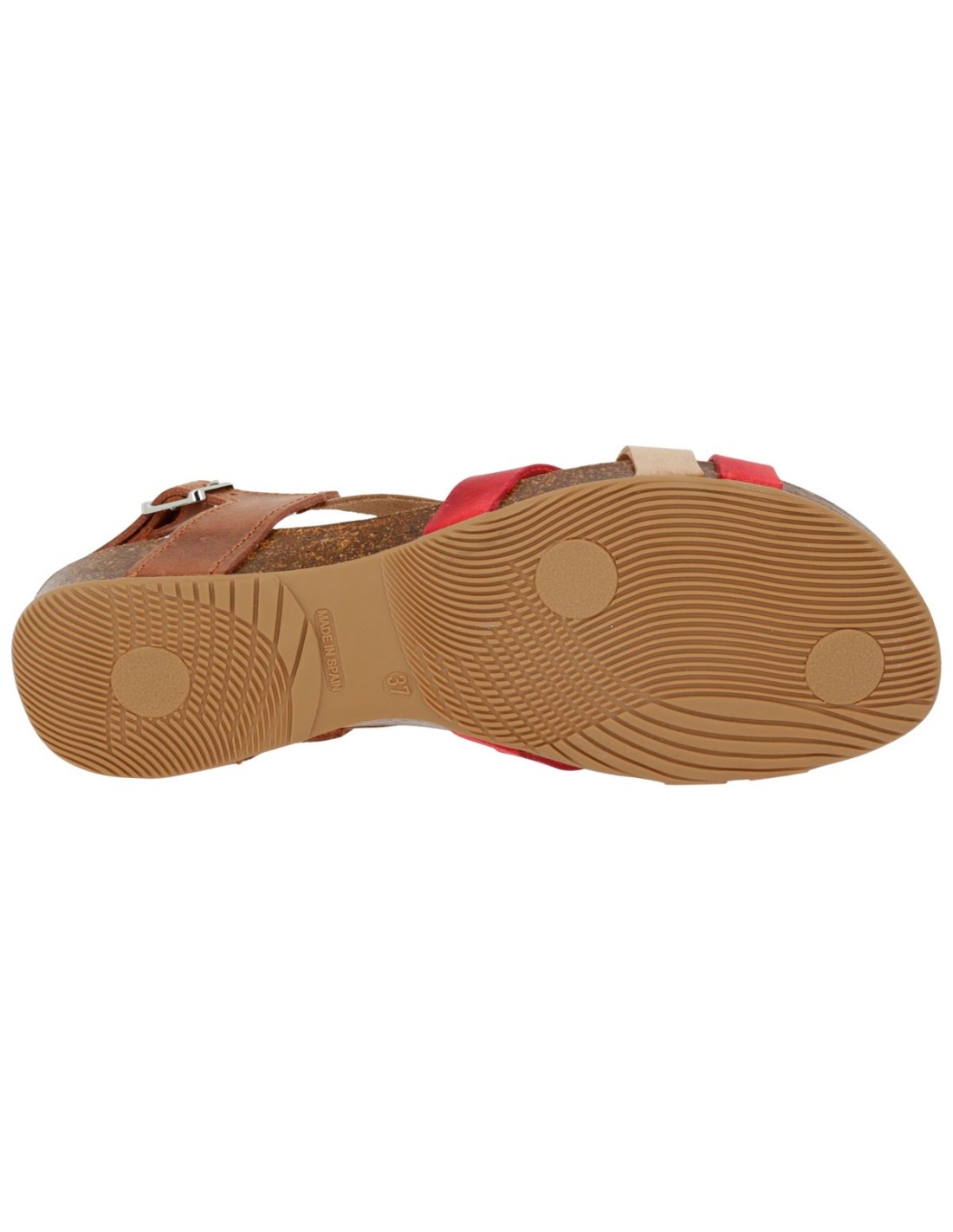 Sandali Donna Sabatini Sprinter – Pelle Multicolor Beige Rosso Zeppa Bassa