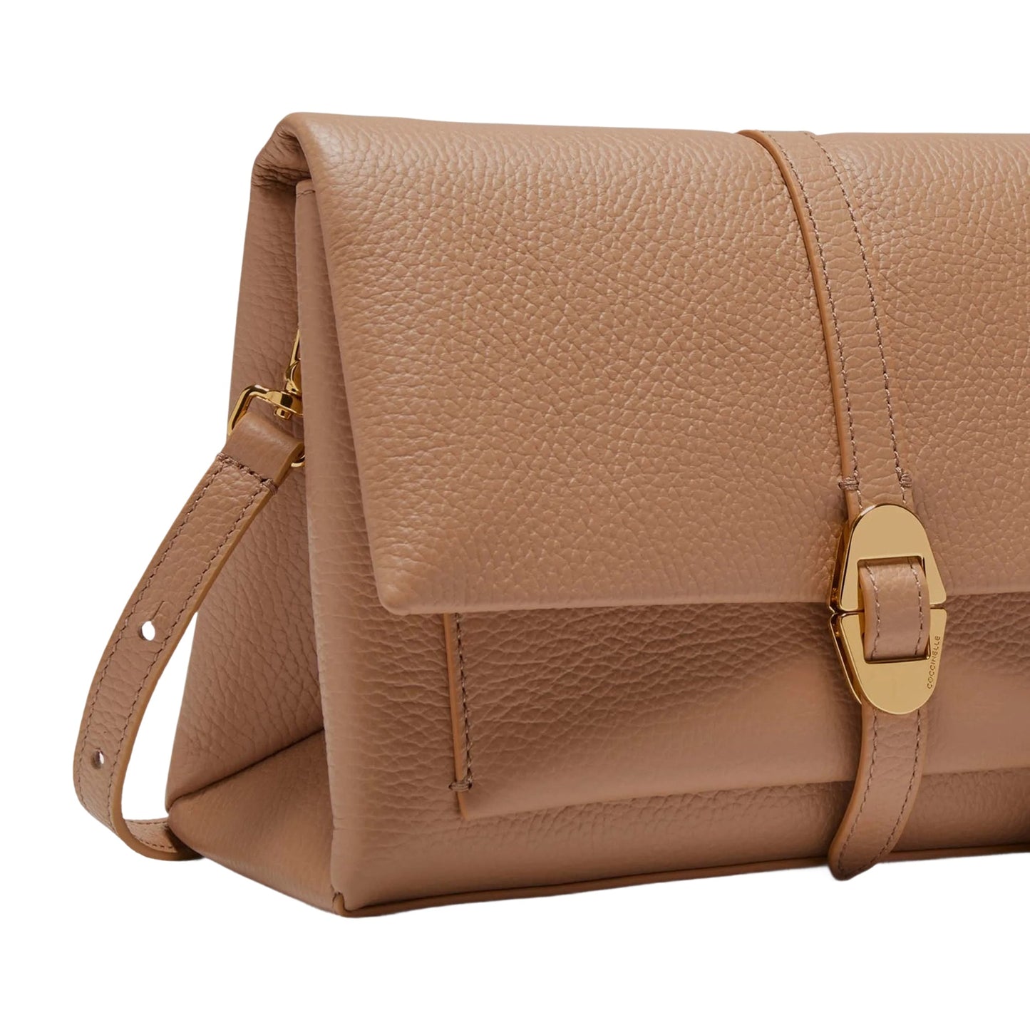 COCCINELLE Borsa Donna Marrone con Tracolla Regolabile, In Vera Pelle, Dorian Small