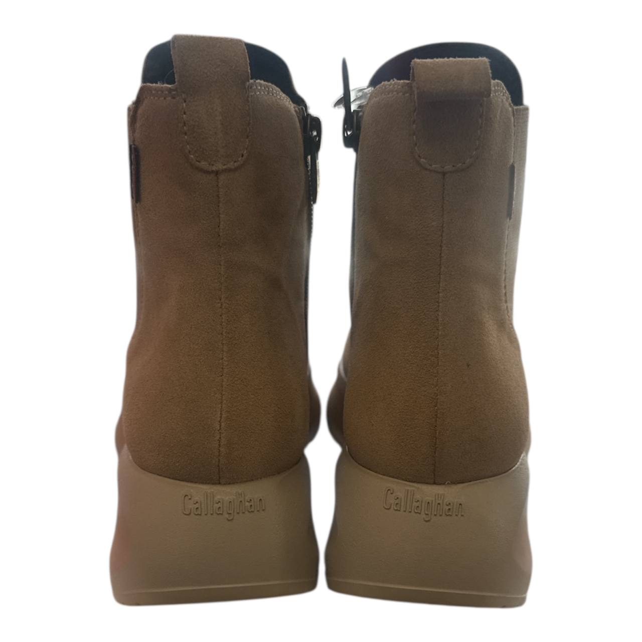 Callaghan Stivaletti Chelsea Donna con Zeppa in Camoscio Corda 61607