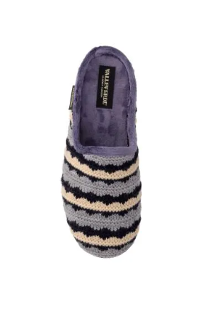 Valleverde Ciabatta donna con pattern e sottopiede in peluche 26252