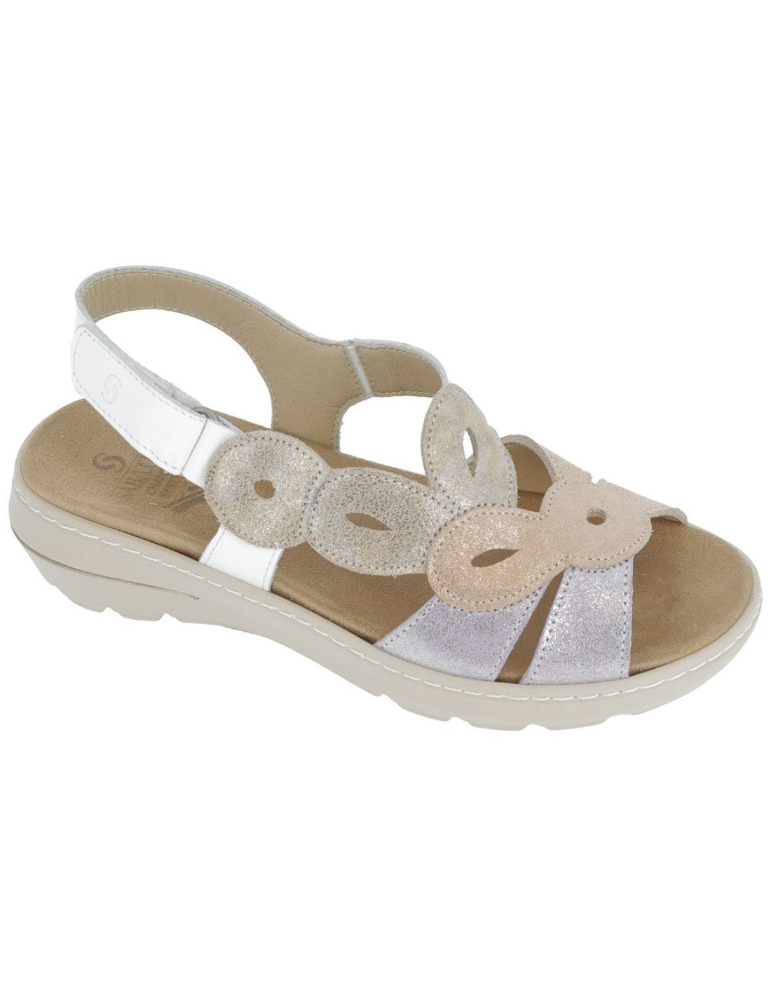 S1740 - Sandalo Sabatini Tecla - Murano/Vitello Multi/Bianco