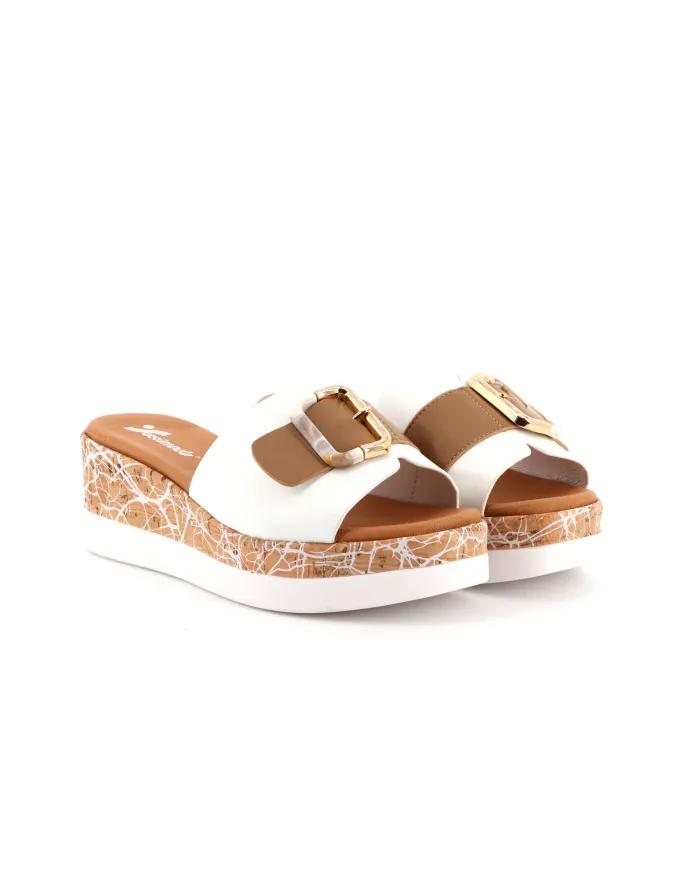 Susimoda zoccoli donna in pelle, zeppa e accessorio 1434