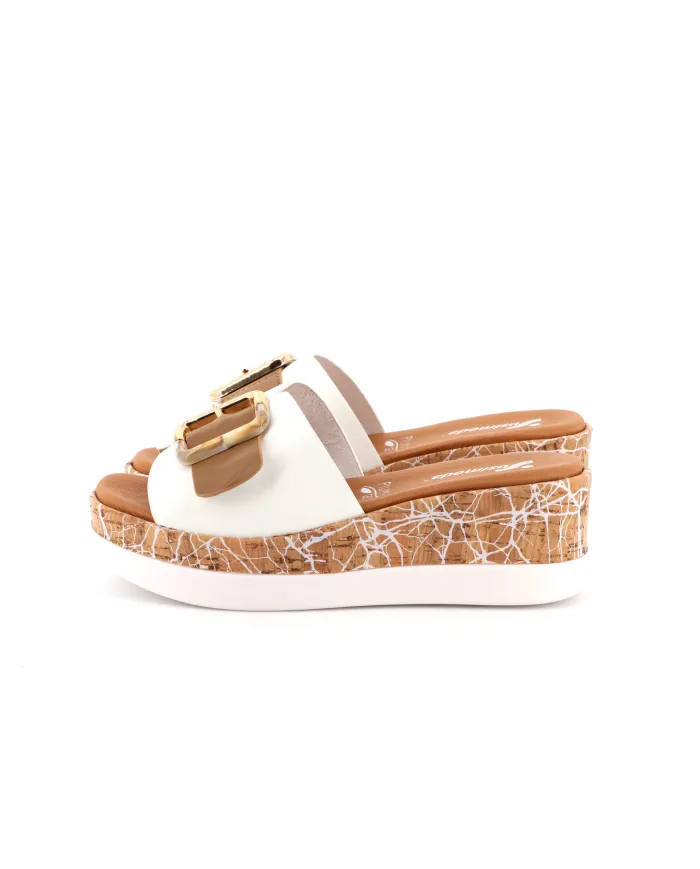 Susimoda zoccoli donna in pelle, zeppa e accessorio 1434