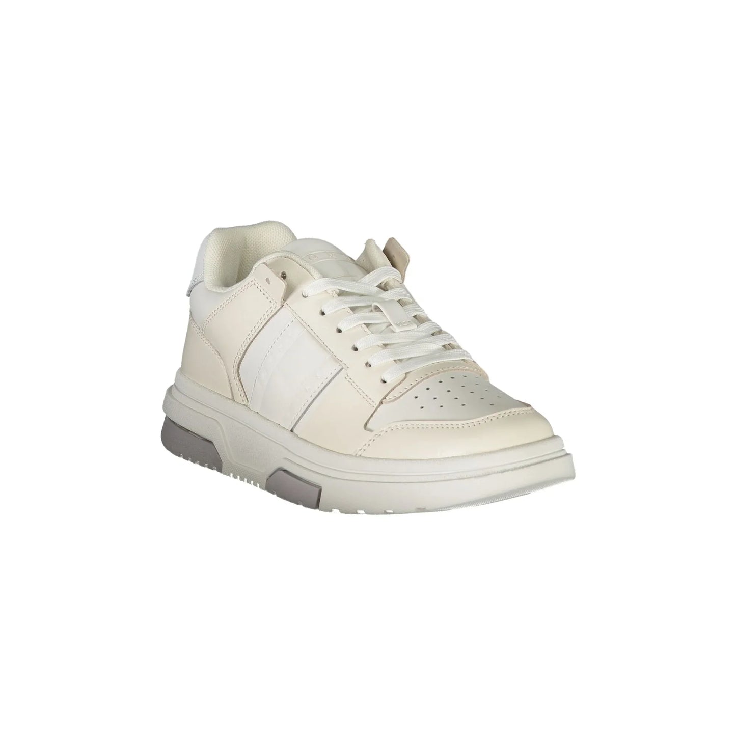 TOMMY HILFIGER Scarpe Sneakers Donna Bianche con Dettagli a Contrasto
