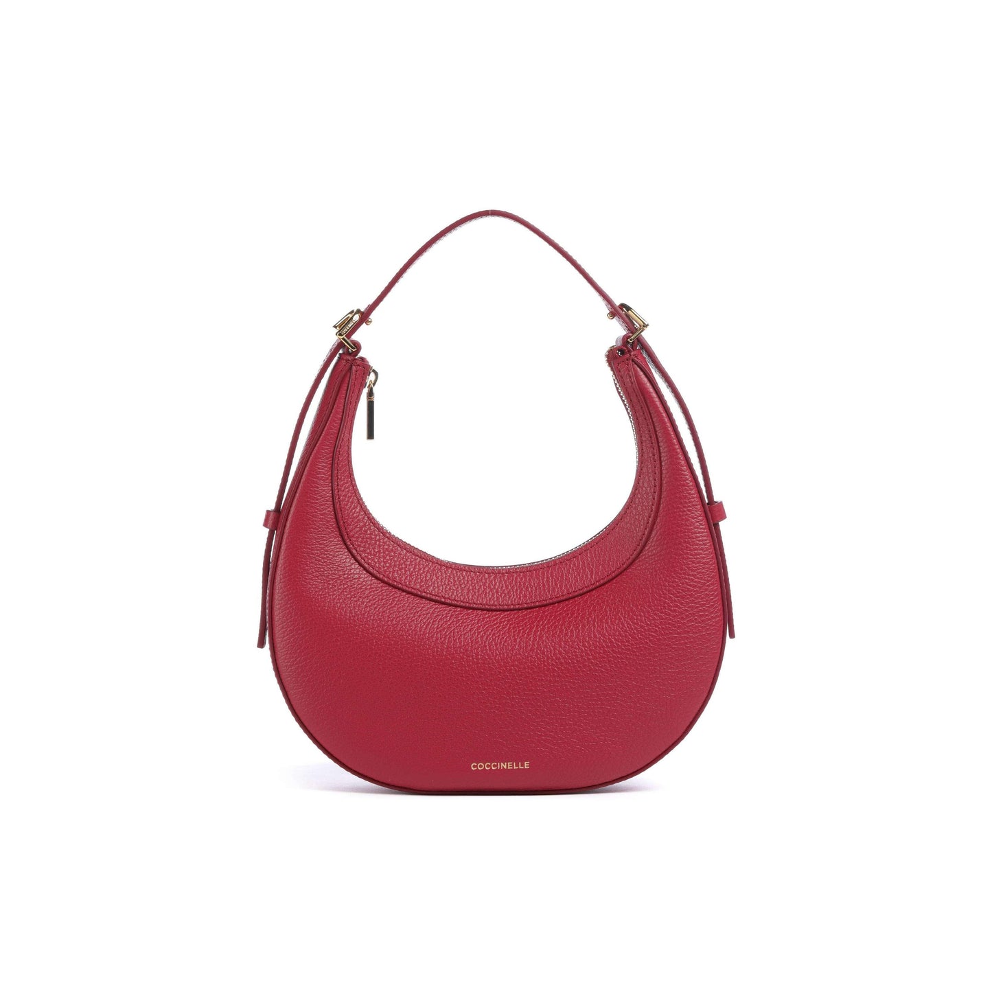 COCCINELLE Borsa Donna a Spalla e Tracolla Rossa, In Vera Pelle, Whisper