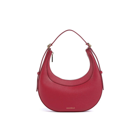 COCCINELLE Borsa Donna a Spalla e Tracolla Rossa, In Vera Pelle, Whisper