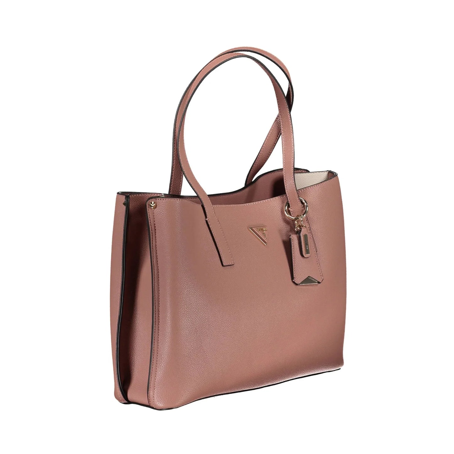 GUESS JEANS Borsa Donna Rosa Meridian a Spalla con Tasche Esterne e Zip