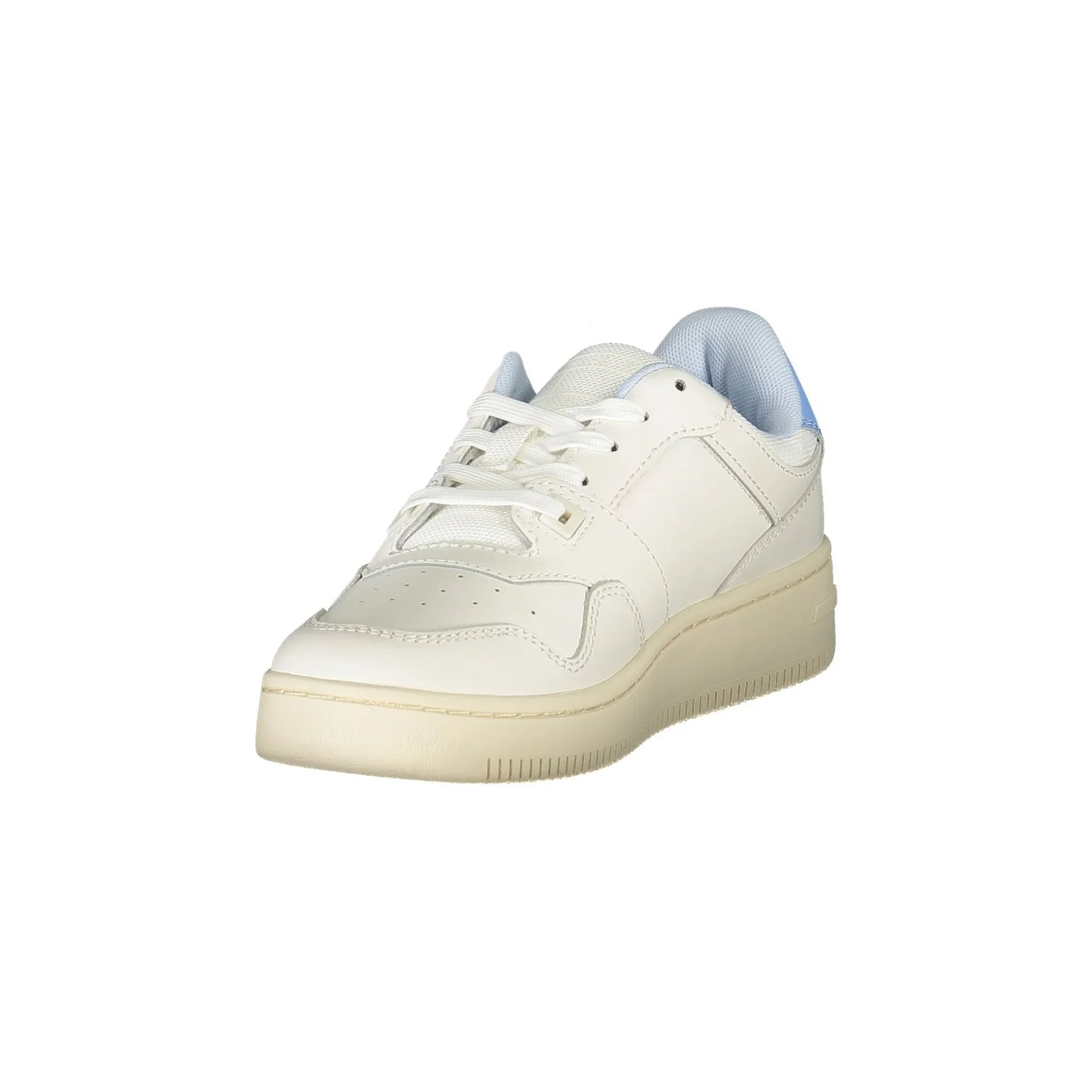 TOMMY HILFIGER Scarpe Sneakers Donna Bianche con Dettagli a Contrasto