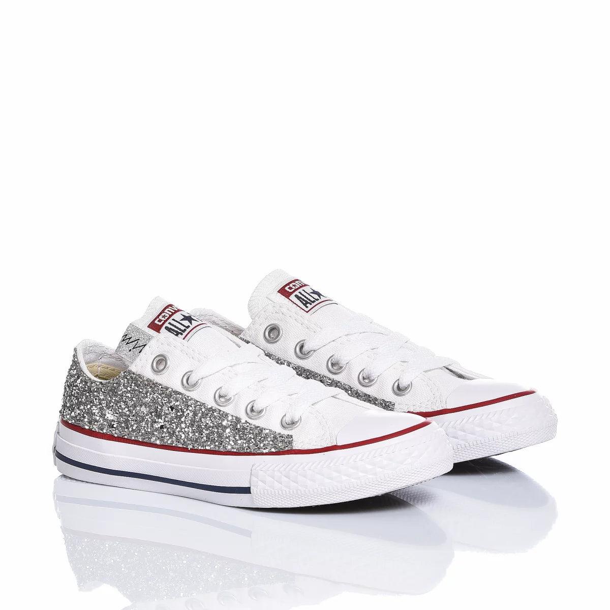 Converse Junior Glitter Silver Ox