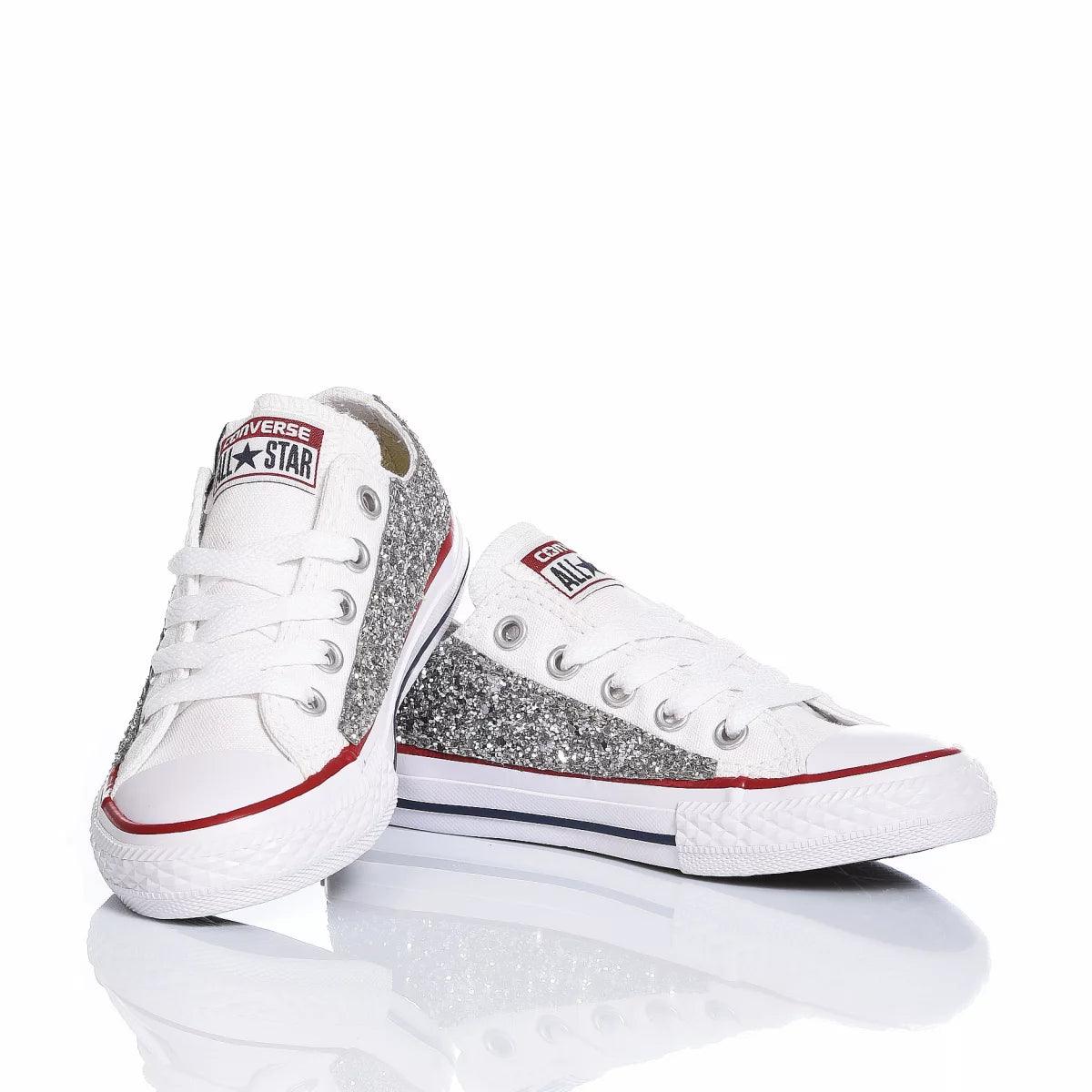 Converse Junior Glitter Silver Ox