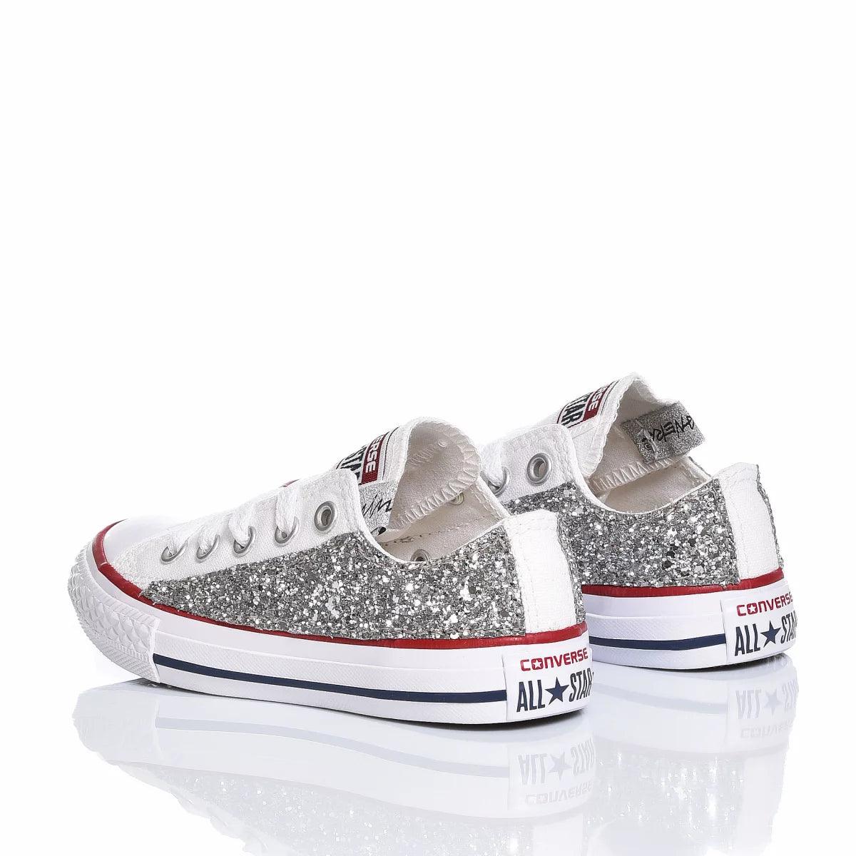Converse Junior Glitter Silver Ox
