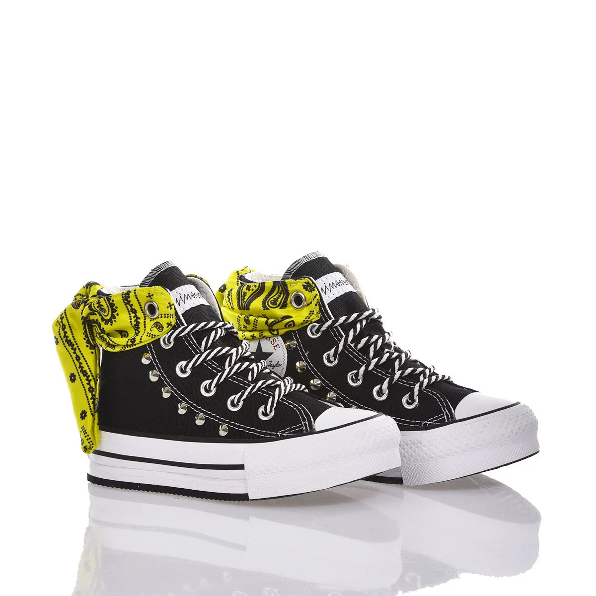 CONVERSE JUNIOR PLATFORM YELLOW BANDANA