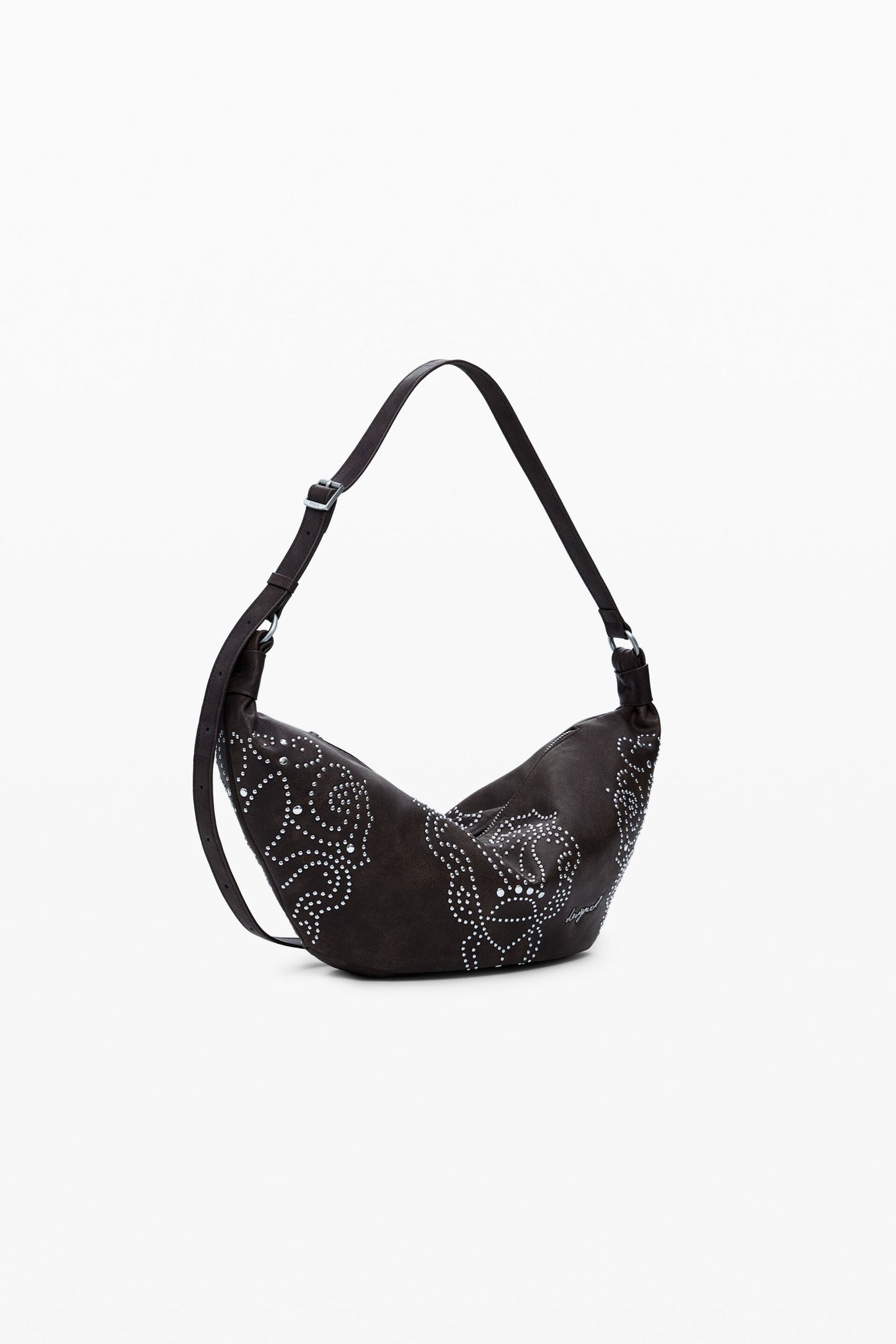 DESIGUAL Borsa Donna a Spalla Marrone, Poker Face Munster